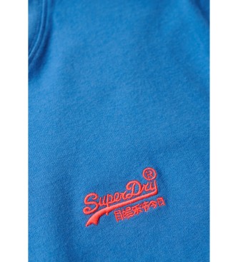 Superdry Koszulka z bawełny organicznej z logo Essential niebieska  