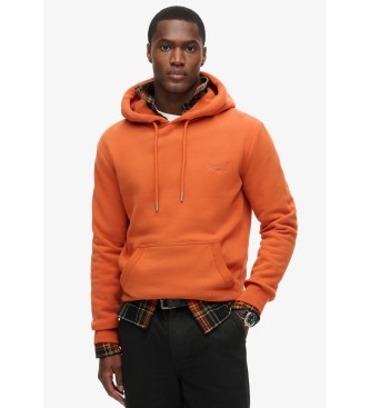 Superdry Sweatshirt com capuz e logtipo Essential laranja