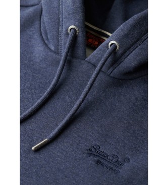 Superdry Sweatshirt med huva och Essential-logotyp i marinbl frg