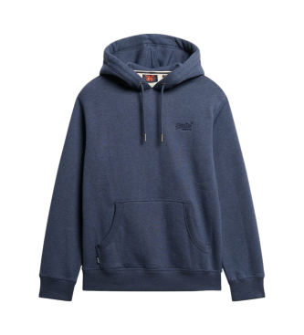 Superdry Sweatshirt med huva och Essential-logotyp i marinbl frg