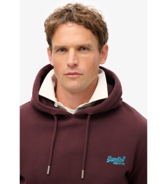 Superdry Hooded sweatshirt with logo Essential purple