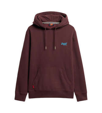 Superdry Hooded sweatshirt met logo Essential paars