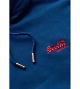 Superdry Sudadera con capucha y logotipo Essential azul