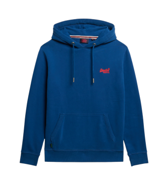 Superdry Sudadera con capucha y logotipo Essential azul