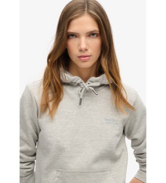 Superdry Sudadera con capucha y logotipo Essential gris