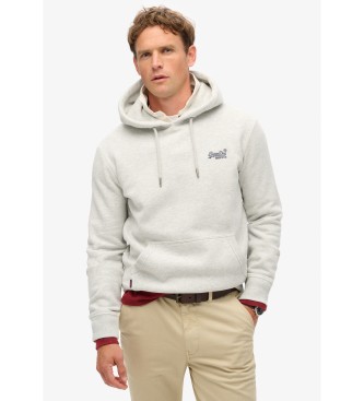 Superdry Sweatshirt com capuz e logtipo Cinzento essencial