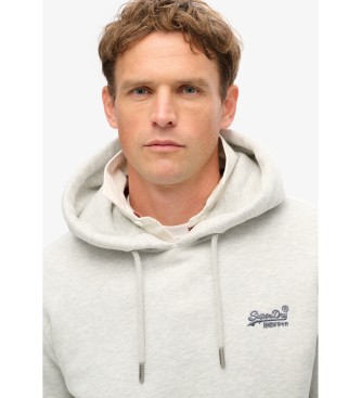 Superdry Sweatshirt mit Kapuze und Logo Essential grau