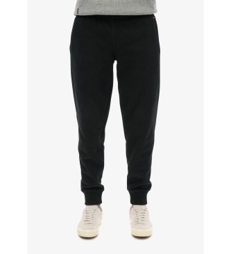 Superdry Pantaln jogger con logotipo Essential  negro