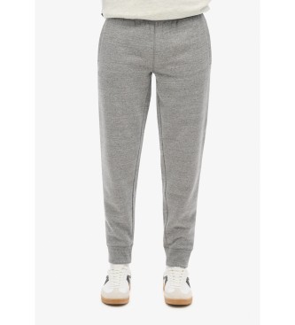 Superdry Spodnie jogger z logo Essential szare