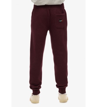 Superdry Essential logo jogger trousers burgundy