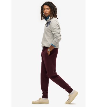 Superdry Pantalon de jogging  logo Essential bordeaux