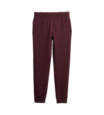 Superdry Pantaln jogger con logotipo Essential burdeos