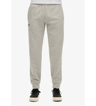 Superdry Calas jogger com logtipo Essential cinzento