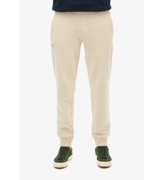 Superdry Pantaln jogger con logotipo Essential beige