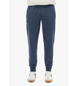 Superdry Joggingbyxor med logotyp Essential bl