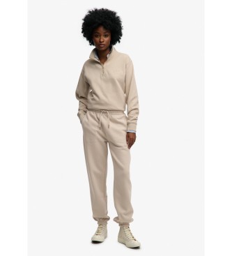Superdry Calças Jogger Essential Logo bege