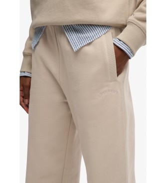 Superdry Calças Jogger Essential Logo bege