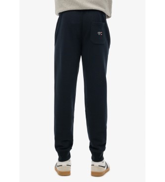 Superdry Calas Jogger com logtipo Essential azul-marinho