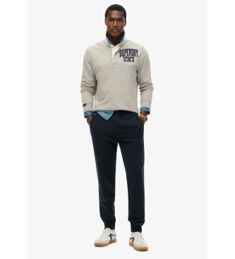 Superdry Calas Jogger com logtipo Essential azul-marinho