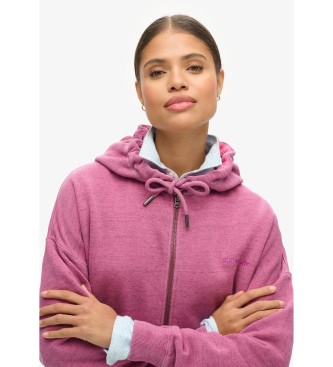 Superdry Essential Logo Overdyed Zh Sweatshirt różowy