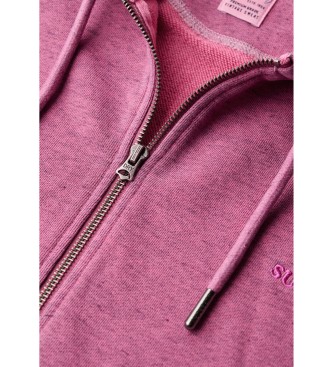 Superdry Essential Logo Overdyed Zh Sweatshirt różowy