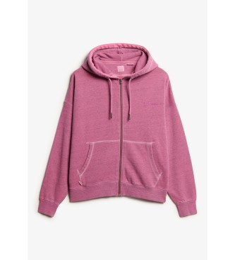 Superdry Essential Logo Overdyed Zh Sweatshirt różowy