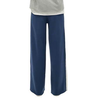 Superdry Pantaloni jogger dritti con logo Essential blu scuro