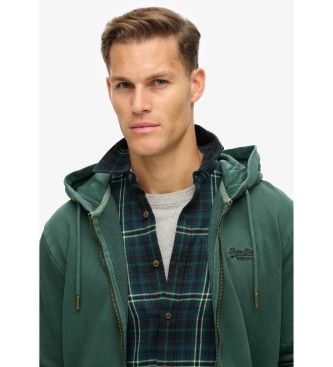 Superdry Sudadera lavada Essential verde