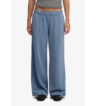 Superdry Pantalón Jogger Essential Logo Wide Leg azul