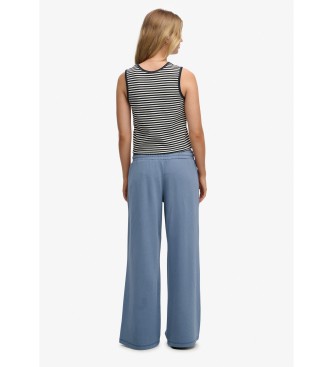 Superdry Pantalón Jogger Essential Logo Wide Leg azul