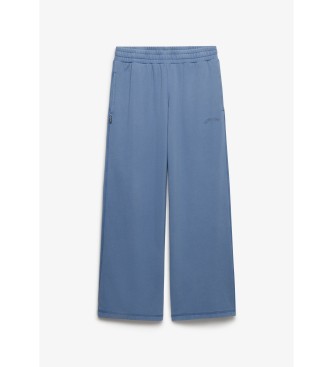 Superdry Pantalón Jogger Essential Logo Wide Leg azul