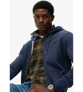 Superdry Felpa con zip Essential blu navy