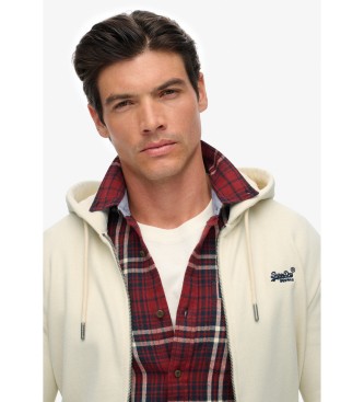 Superdry Sweatshirt Essential Logo Zip Hoodie HB off-white