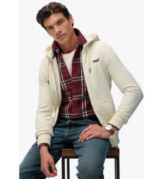 Superdry Sweatshirt Essential Logo Zip Hoodie HB off-white
