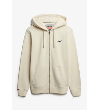 Superdry Sweatshirt Essential Logo Zip Hoodie HB off-white