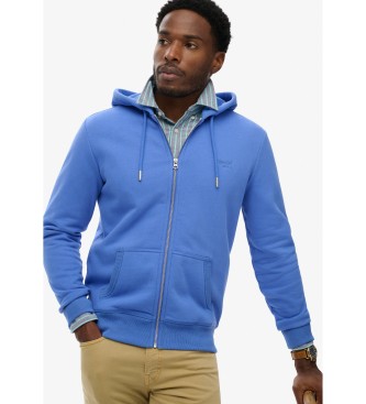 Superdry Essential Logo Zip sweatshirt blauw