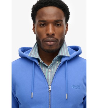 Superdry Essential Logo Zip sweatshirt blauw