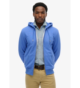 Superdry Essential Logo Zip sweatshirt blauw