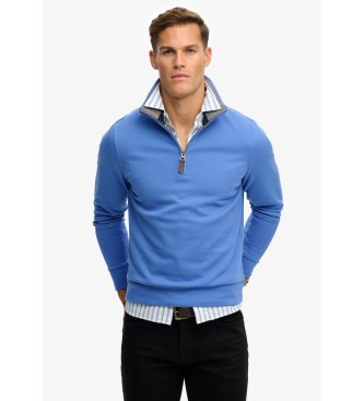 Superdry Moletom Essential Pique Half Zip azul