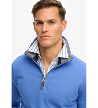 Superdry Moletom Essential Pique Half Zip azul