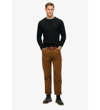 Superdry Sweter Essential slim fit czarny