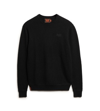 Superdry Essential slim fit jumper sort