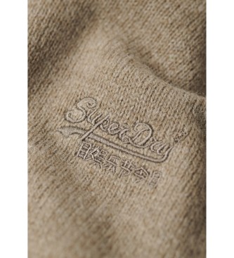 Superdry Essential Pullover in Beige mit schmaler Passform