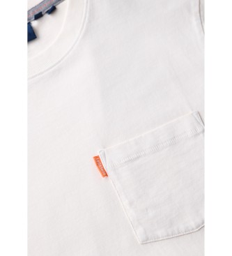 Superdry Camiseta Essential Washed Pocket blanco