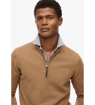 Superdry Jersey Essentials Half Zip marrn