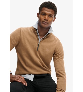 Superdry Jersey Essentials Half Zip marrn