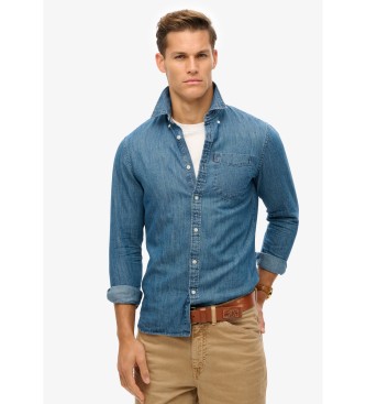 Superdry Essential denim shirt blue