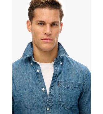 Superdry Essential denim shirt blue