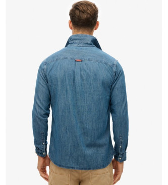 Superdry Essential denim shirt blue