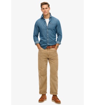 Superdry Essential denim shirt blue